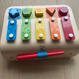 Hape Shape Sorter Xylophone and Piano - Wooden Instrument Toy